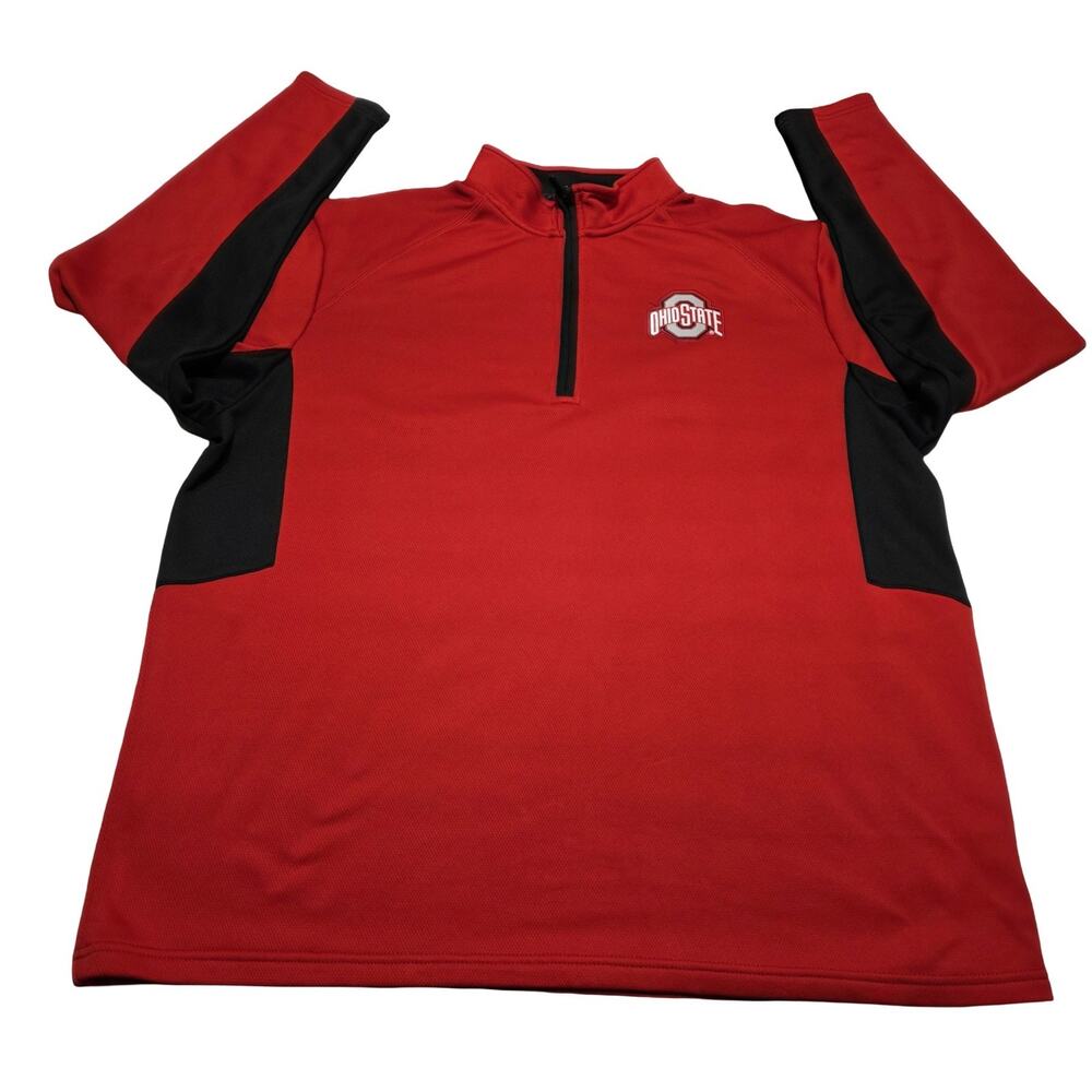 Ohio State University Mens Quarter Zip Pullover Fleece Jacket NCCA 2XL Buckeyes